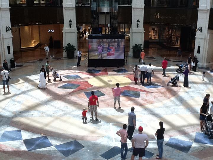 Large Scale Augmented Reality Experience in Dubai Mall of the Emirates